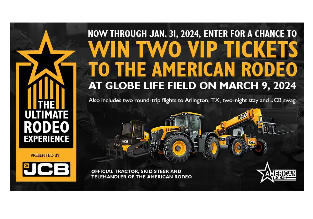 JCB Ultimate Rodeo Experience Sweepstakes - Win A Trip For Two To The American Rodeo In Texas