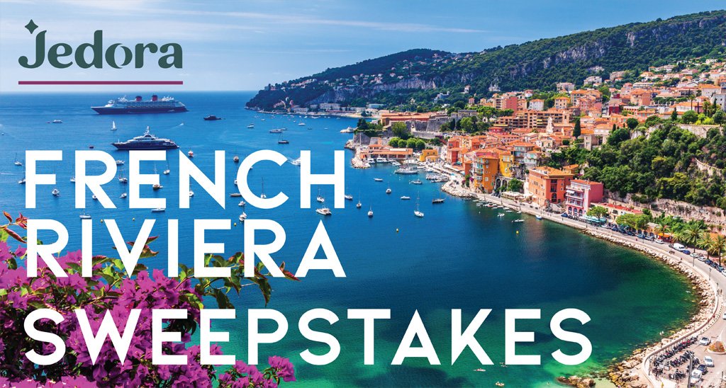 Jedora’s French Riviera Giveaway – Win A Trip For 2 To Nice, France Or $5,000 Jedora Shopping Spree