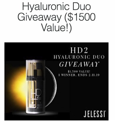 Jelessi - Hyaluronic Duo Sweepstakes