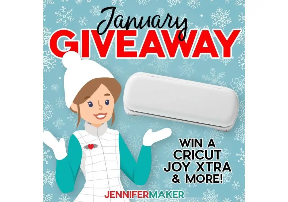 JenniferMaker January 2026 Cricut Giveaway - Win A Cricut Cutting Machine