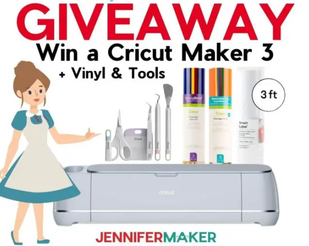 JenniferMaker September 2023 CRICUT GIVEAWAY - Win A Cricut Maker 3 Prize Package