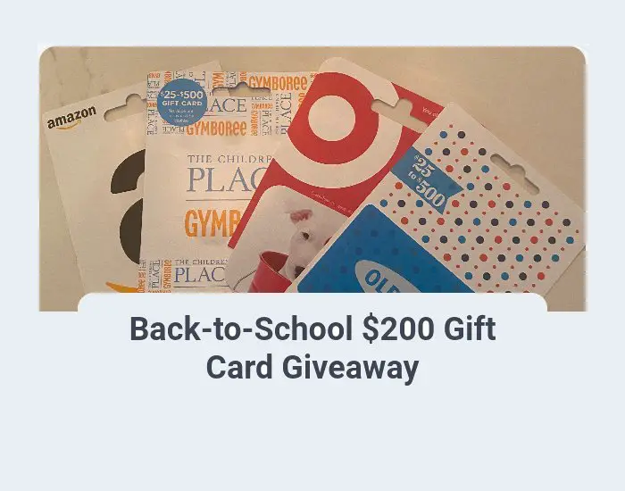Jessica Hurlbut Back-To-School Gift Card Giveaway - Win A $200 Gift Card