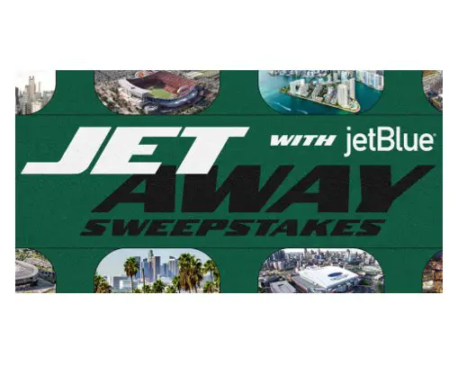 JetBlue Jet Away Sweepstakes - Win a Trip for 2 to a New York Jets Home Game