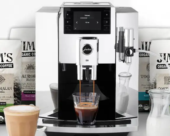 Jim's Organic Coffee 30th Anniversary Sweepstakes - Win a Jura E8 Fully Automatic Espresso Machine + 1 Year of Free Coffee