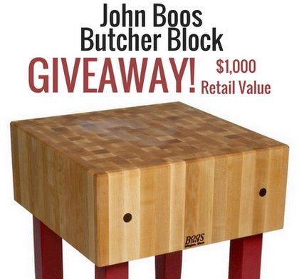 John Boos Butcher Block Giveaway