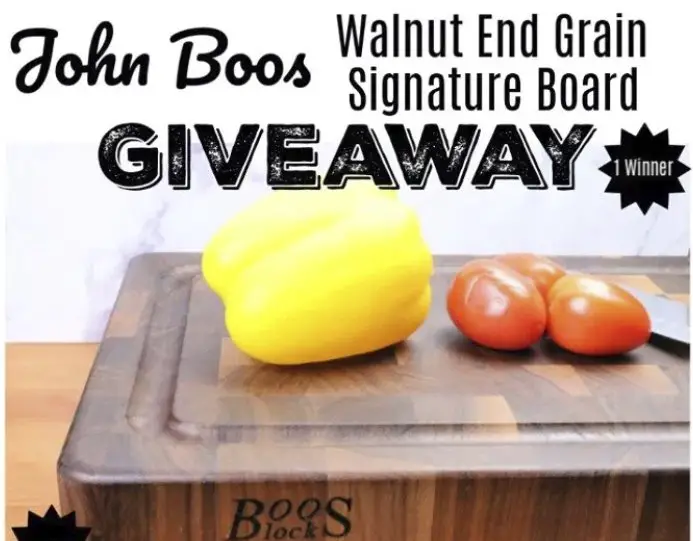 John Boos Walnut End Grain Board Giveaway