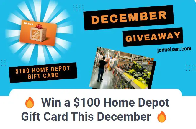 Jon Nelsen Solar's $100 Home Depot Gift Card Giveaway