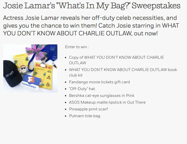 Josie Lamar "What's In My Bag"