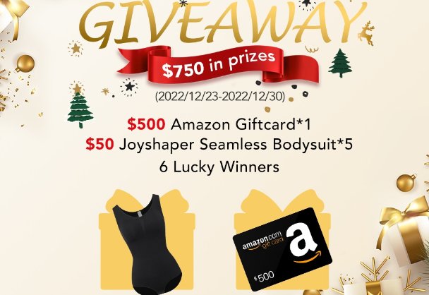 Joyshaper Christmas Giveaway - Win A $500 Amazon Gift Card