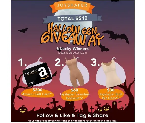 Joyshaper Halloween Giveaway - Win A  $300 Amazon Gift Card & More