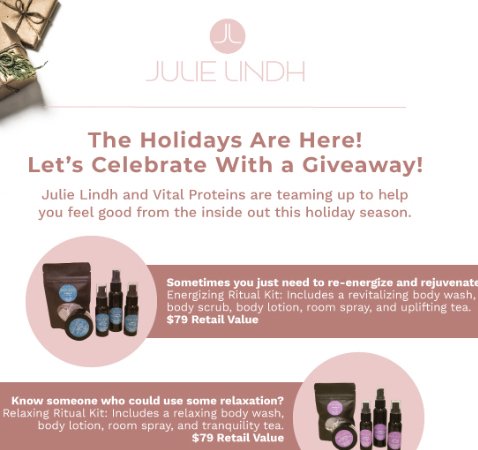 Julielindh Let's Celebrate The Holidays With A Giveaway