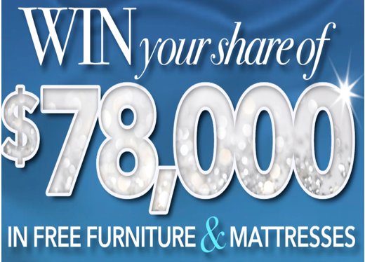 Kane’s Furniture 78th Anniversary $78,000 Giveaway – $10,000, $1,000, $2,000, & $5,000 Kane’s Furniture Gift Cards Up For Grabs