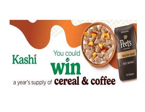Kashi And Peets For A Year Giveaway - Win Free Breakfast For 1 Year (60 Winners)