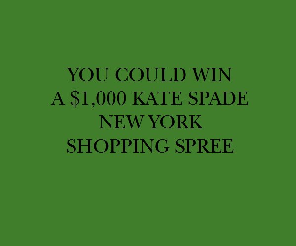 Kate Spade 30th Anniversary Campaign - Win A $1,000 Kate Spade Gift Card (9 Winners)