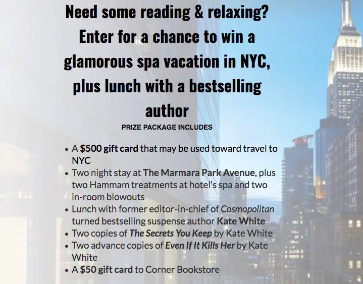 Kate White Sweepstakes