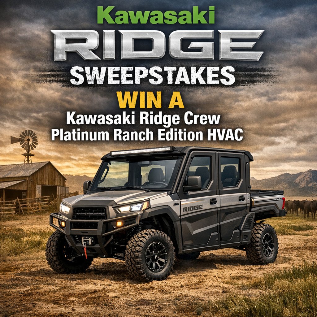 Kawasaki RIDGE Sweepstakes – Win A Kawasaki Ridge Crew Platinum Ranch Edition HVAC