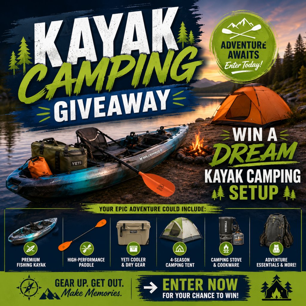 Kayak Camping Giveaway – Win A Dream Kayak Camping Setup
