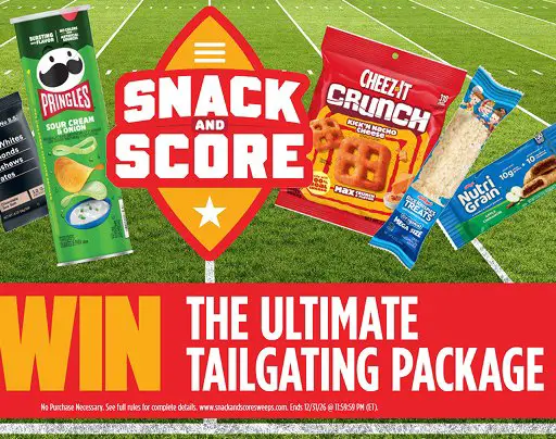 Kellanova Snack & Score Sweepstakes - Win $2,500 Cash or a $50 Fanatics Gift Card (22 Winners)