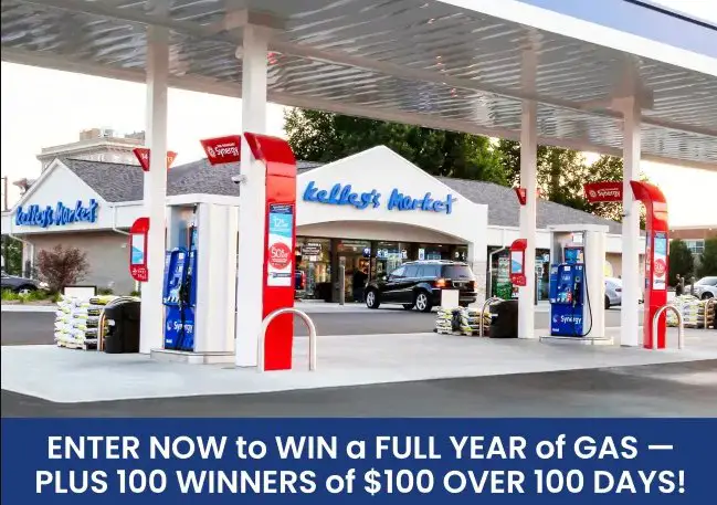 Kelley Williamson 100 Days of Fuel Sweepstakes – Win Free Gas for a Year