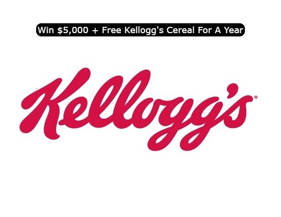 Kellogg's Cereal For Dinner Sweepstakes - Win $5,000 + Free Kellogg's Cereal  For A Year