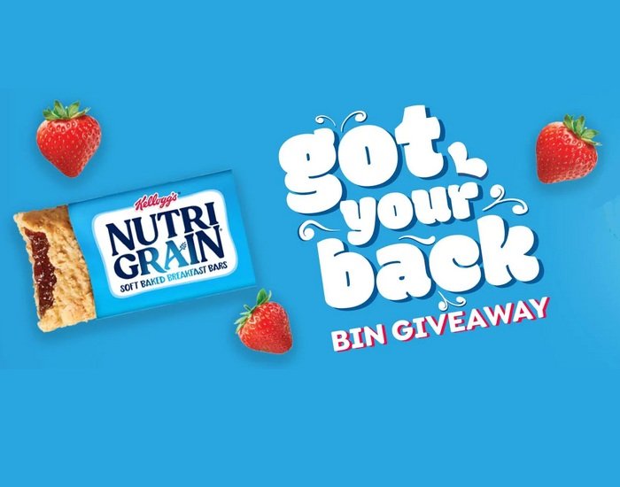 Kellogg’s Nutri-Grain™ “Got Your Back” Bin  Sweepstakes - Win A Gift Card, Vouchers and Kellogg’s Products