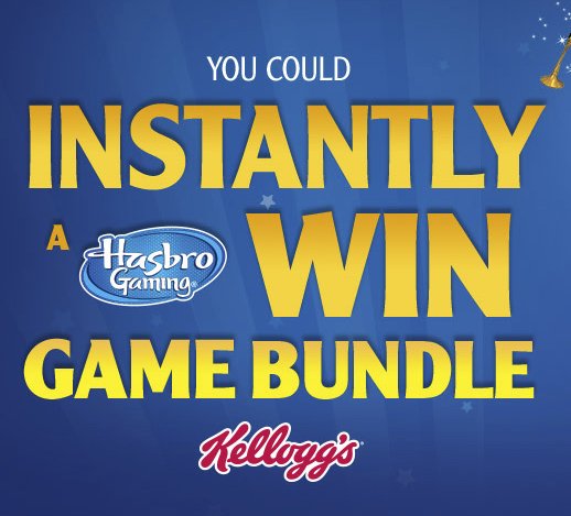 Kellogg’s Hasbro Family Game Time Instant Win Game