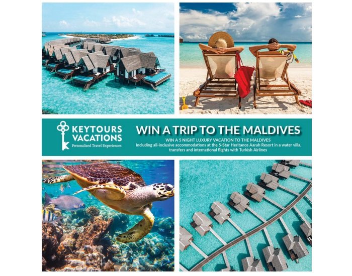 Keytours Vacations Maldives Trip Giveaway - Win an All-Inclusive Maldives Vacation