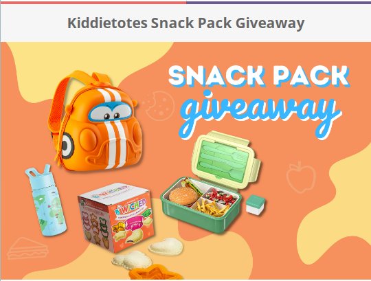 Kiddietotes Snack Pack Giveaway