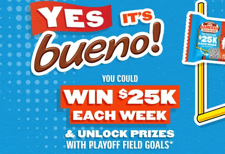 Kinder Bueno Game Day Sweepstakes - Win $25,000 cash
