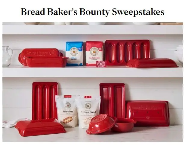 King Arthur Baking Bread Baker’s Bounty Sweepstakes - Win 1 Of 10 Baking Prize Packages