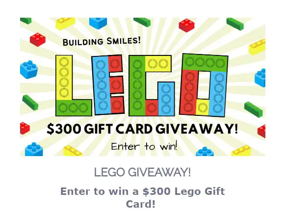 Kirby Nelson Orthodontics' Building Smiles $300 LEGO Gift Card Giveaway