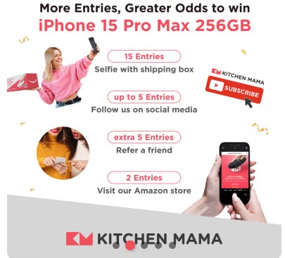 Kitchen Mama Take A Shelfie And Win An iPhone Contest – Up For Grabs: Apple iPhone 15 Pro Max, Watch & AirPods  (3 Winners)
