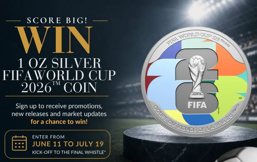 Kitco FIFA Contest - Win a FIFA World Cup 2026 Silver Coin