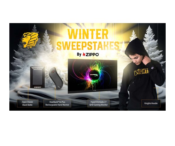 Knights.gg X Zippo Winter Sweepstakes - Win A Zippo Lighter, Official Merch And More