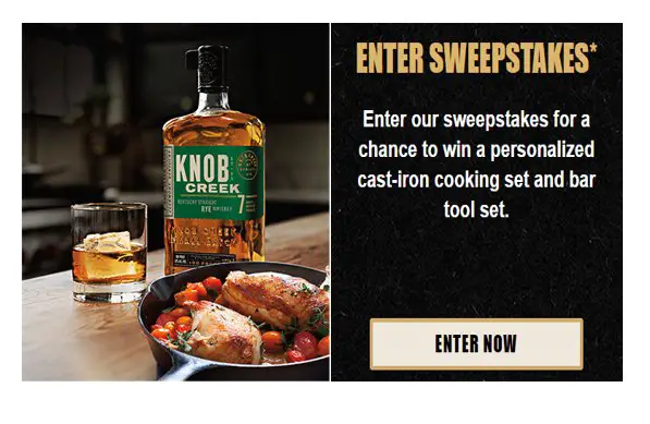 Knob Creek To The Pursuit Of Craft Giveaway – Win A Knob Creek Cast Iron Culinary Kit (160 Winners)