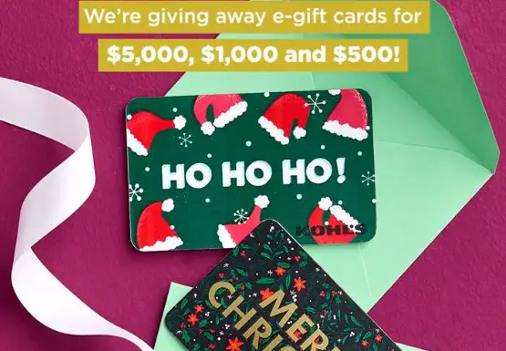 Kohl's Early Black Friday Sweepstakes - Win $5000, $1000 or $500 Kohl's Gift Cards