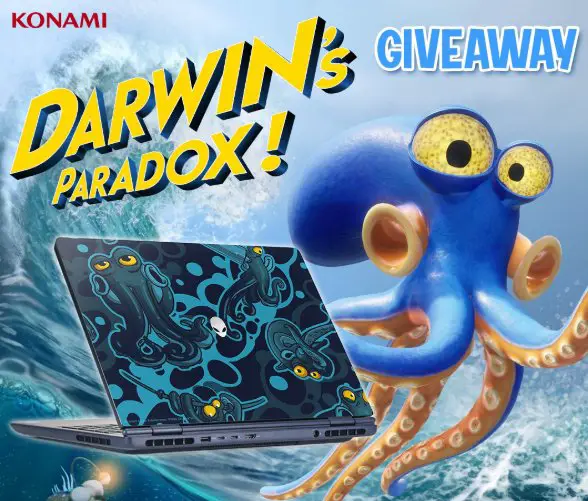 Konami Darwin’s Paradox Alienware Laptop Sweepstakes - Win an Alienware 16X Aurora gaming laptop.