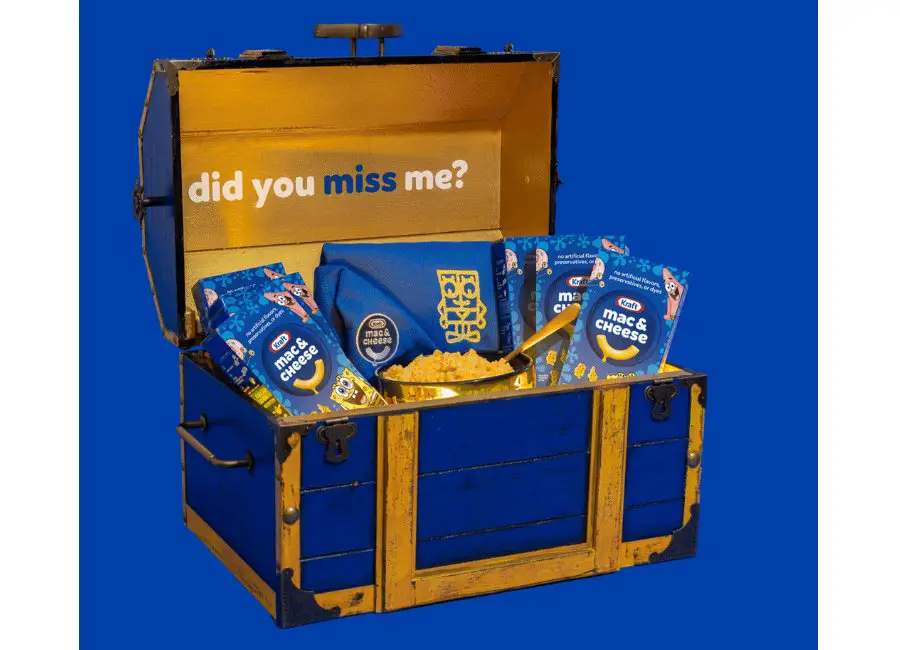 Kraft Heinz Mac & Cheese Spongebob Treasure Chest Sweepstakes - Win Boxes Of Seven Mac & Cheese And Official Merch