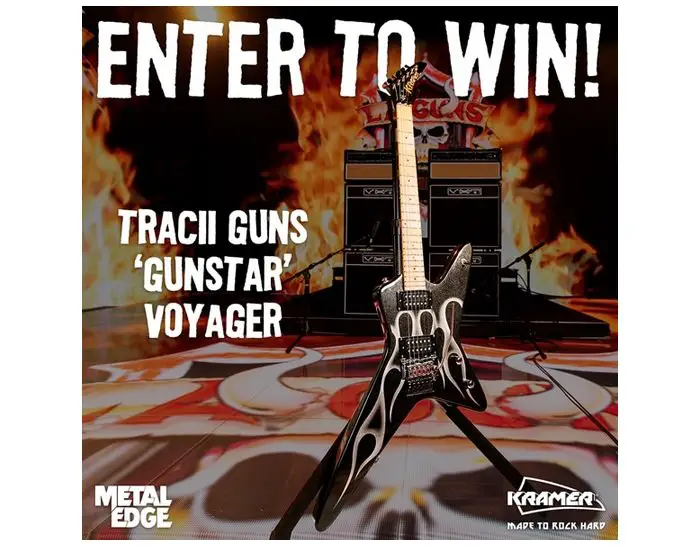 Kramer & Metal Edge Guitar Giveaway - Win A Tracii Guns 'Gunstar' Voyager Guitar