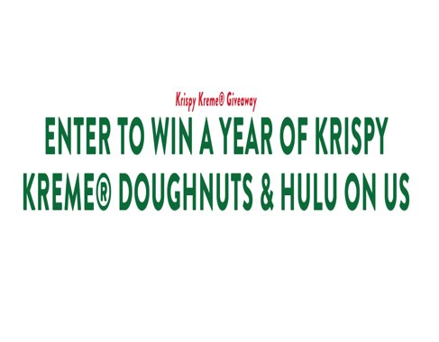 Krispy Kreme Doughnuts For A Year & Hulu Subscription Giveaway – Win A Year Of Krispy Kreme Donuts & More (10 Winners)
