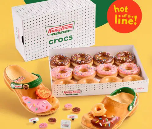 Krispy Kreme X Crocs Classic Clog & 5 Pack Jibbitz Charms Rewards Giveaway - Win Krispy Kreme Themed Crocs with Jibbitz Charms (10 Winners)