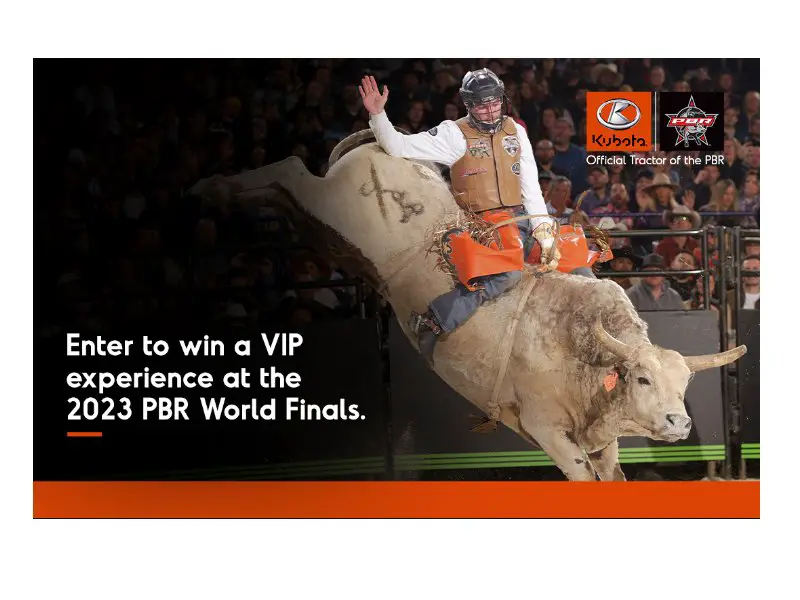 Kubota PBR World Final Sweepstakes - Win A Trip For Two To Watch The Pro Bull Riding Finals