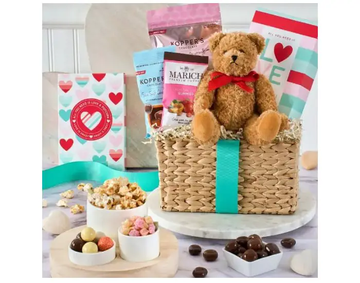 Kudosz Sea Salt Caramels Teddy Bear Valentine’s Day Gift Basket Giveaway - Win A Gift Basket & A $100 Gift Card