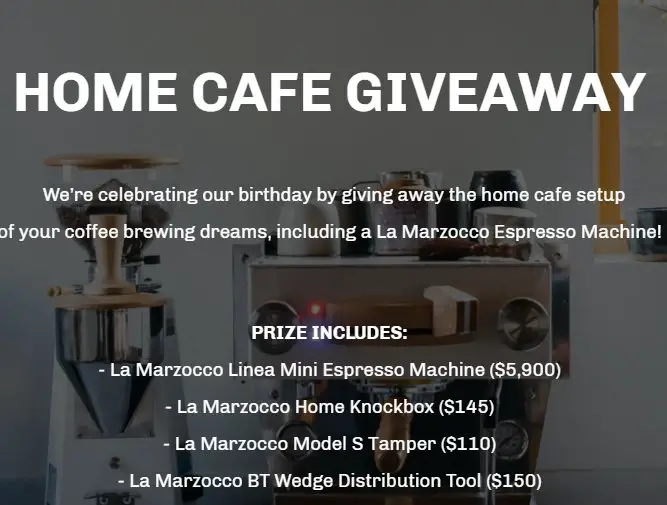 La Colombe Coffee Roasters Home Cafe Giveaway - Win An Espresso Machine, Grinder & More