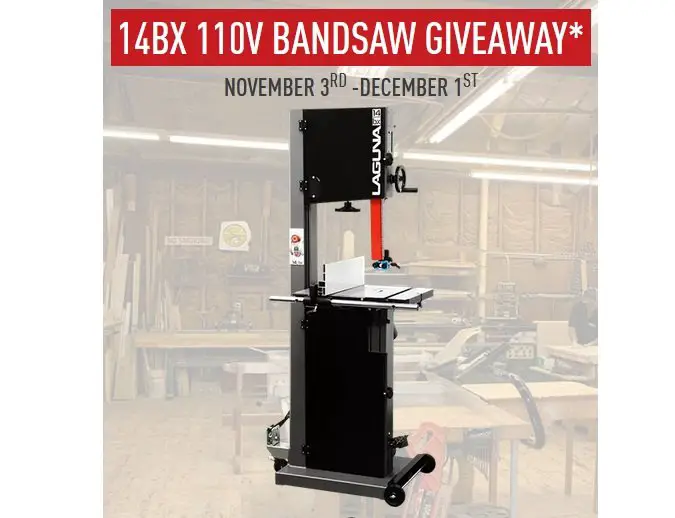 Laguna Tools Giveaway - Win A 14BX Bandsaw