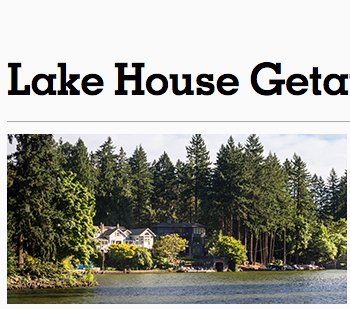 Lake House Getaway Sweepstakes