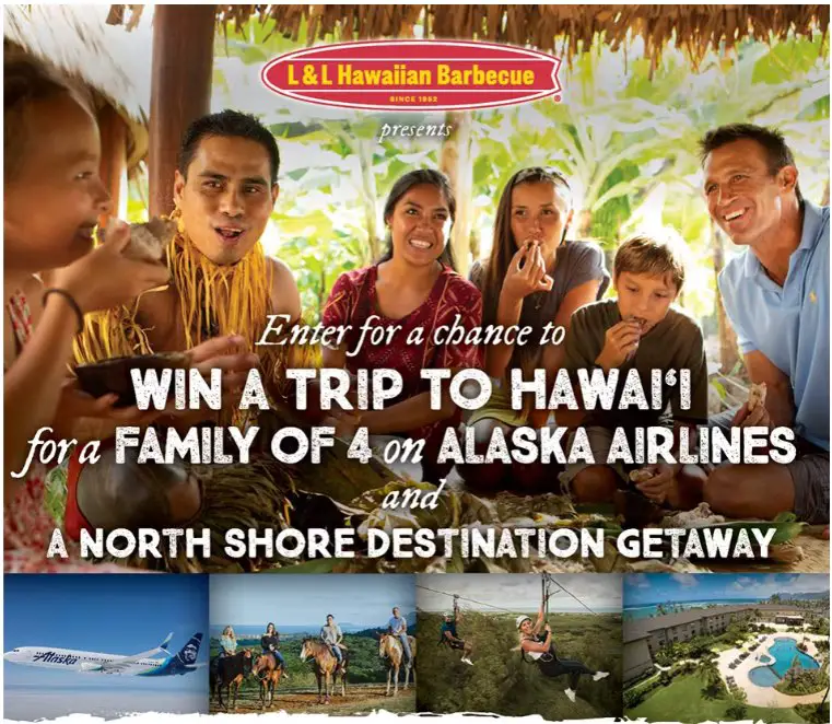 L&L Hawaiian Barbecue Trip To Hawaii Sweepstakes - Win A Trip For 4 To Honolulu, HI