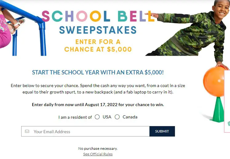 Lands' End School Bell Sweepstakes - Win $5,000