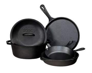 Large Lodge 5-Piece Cast Iron Cookware Set