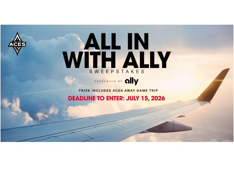 Las Vegas Aces All In With Ally Sweepstakes - Win A Trip To An Aces' Regular Season Away Game (3 Winners)